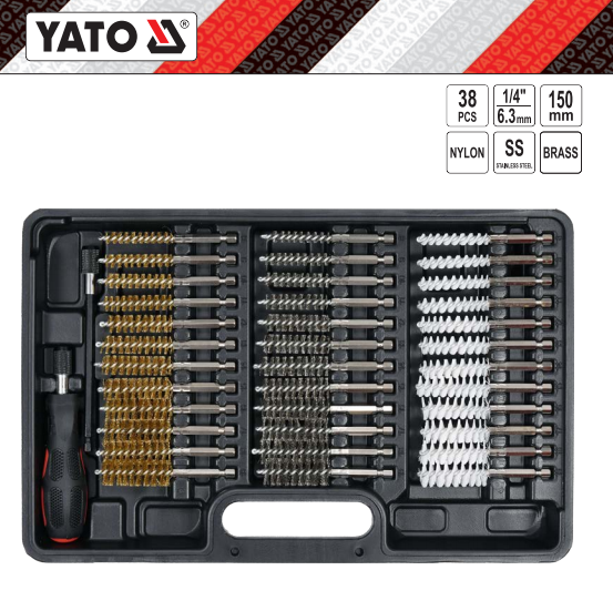 CEPILLOS DE LIMPIEZA KIT 38pcs YATO YT-08196