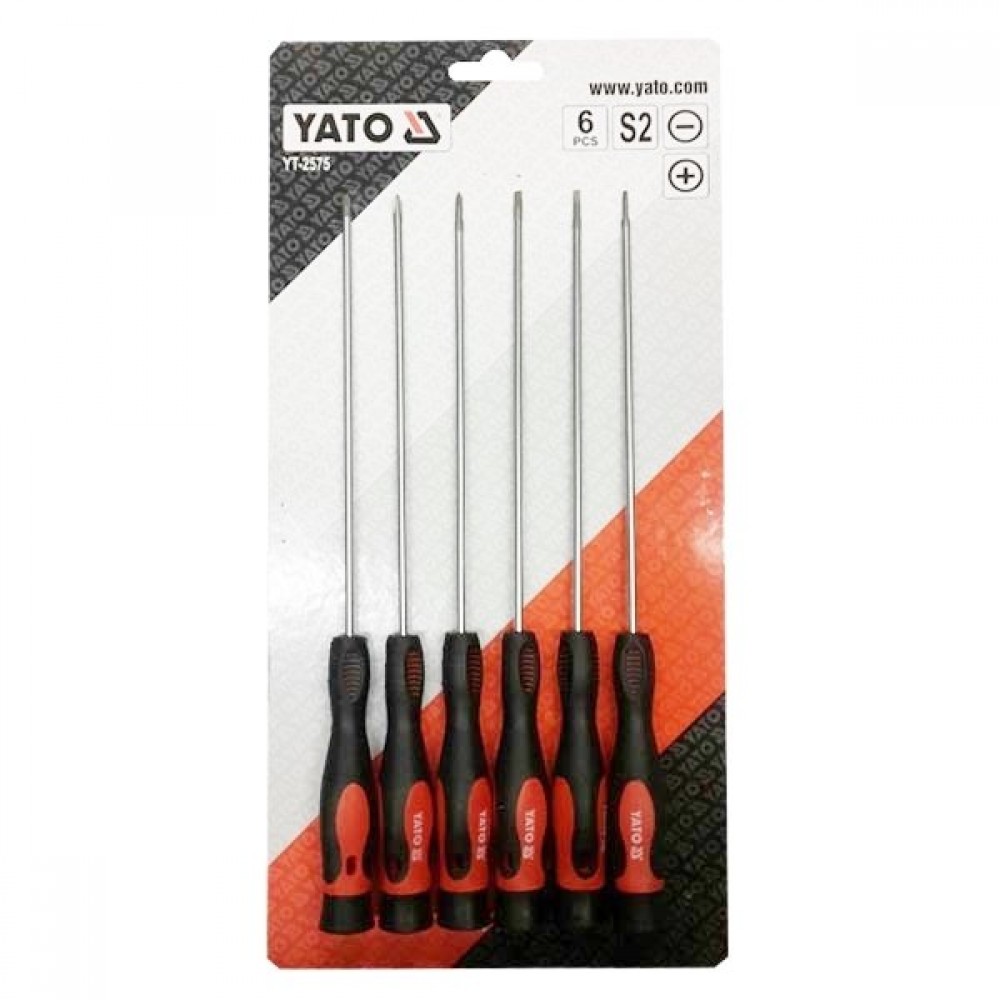 DESARMADORES DE PRECISION LARGOS 6PCS YT-2575