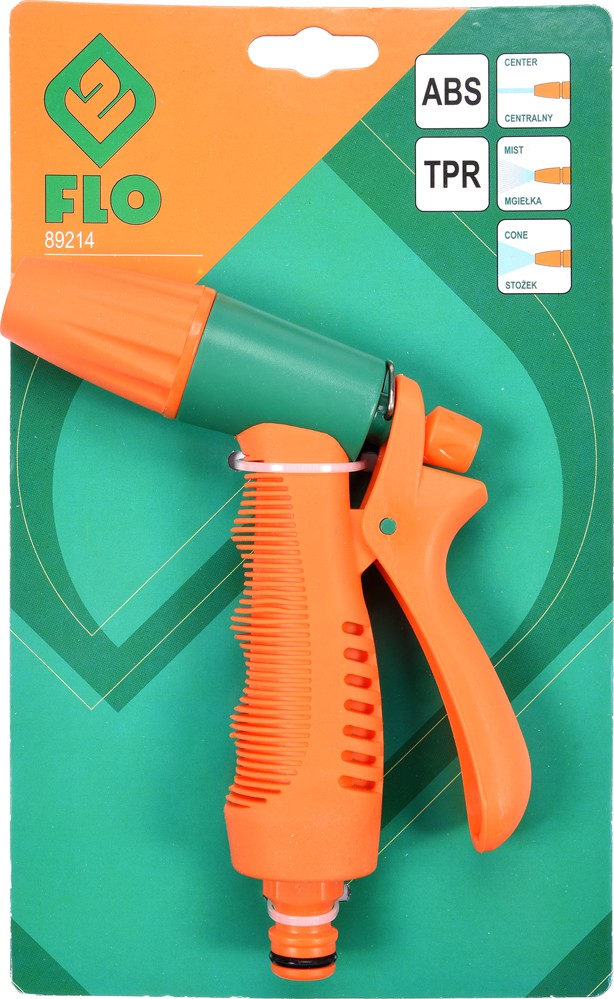 PISTOLA PLASTICA PARA RIEGO 3 FUNCIONES FLO 89214