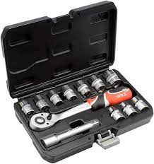 RATCHET Y COPAS SET 1/2, 12 PCS YT-38671