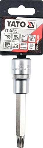 COPA TORX T50 X 4 RAIZ 1/2 YATO