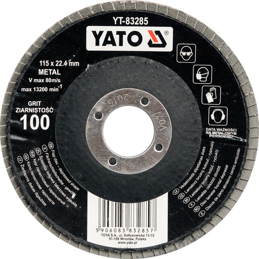 [YT-83285] DISCO FLAP 4 1/2 GRANO 100 YATO YT-83285