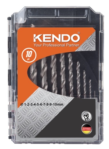 JUEGO DE BROCAS PARA METAL HSS 10PC KENDO 11603033