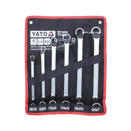 [YT-48651] LLAVES DOBLE CORONA 6PCS 3/8-1" YT-48651